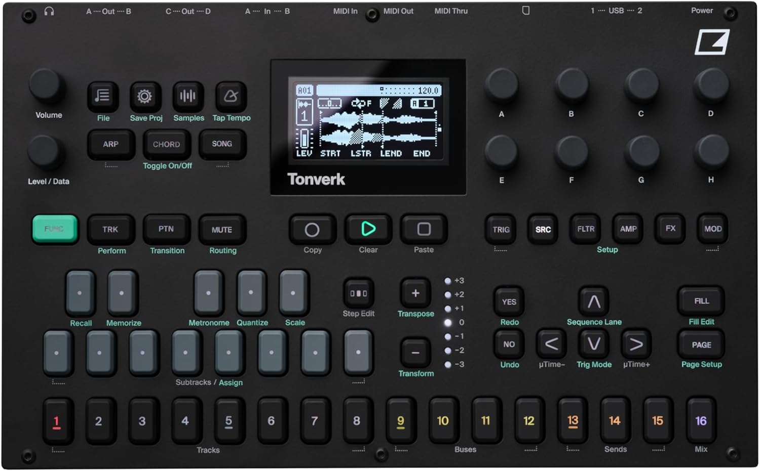Elektron Tonverk Polyphonic Multisampler & Audio Processor w/ 16 Tracks, Subtracks, and Auto Sampler