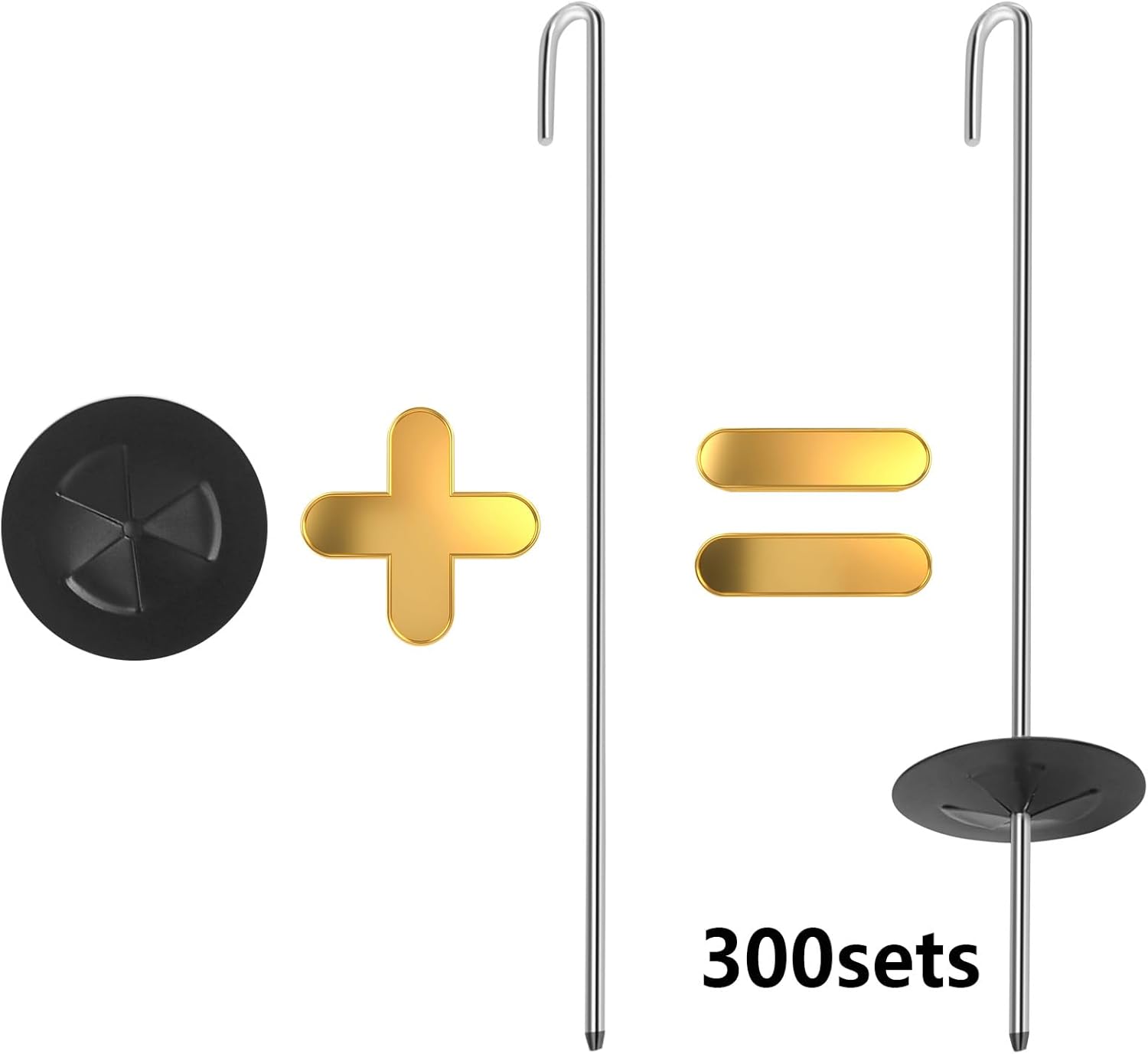 300 Sets Critter Guard Fasteners Clips for Solar Panel, Solar Panel Bird Guard Fasteners Clips for Attaching to Wire Mesh, Stainless Steel Solar Clips for Squirrel Proof Bird Fence