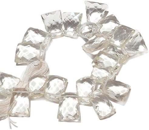 13 inch natural beads strand of 11mm faceted fancy crystal quartz gemstone briolletes beads for DIY jewelry - necklace, bracelet, earring, ring.