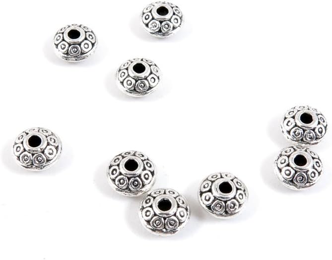 2980 Pieces Antique Silver Tone Jewelry Making Charms Findings Fashion Wholesale Supplies Pendant Lots Bulk Supply A6GB7J Spacer Loose Beads