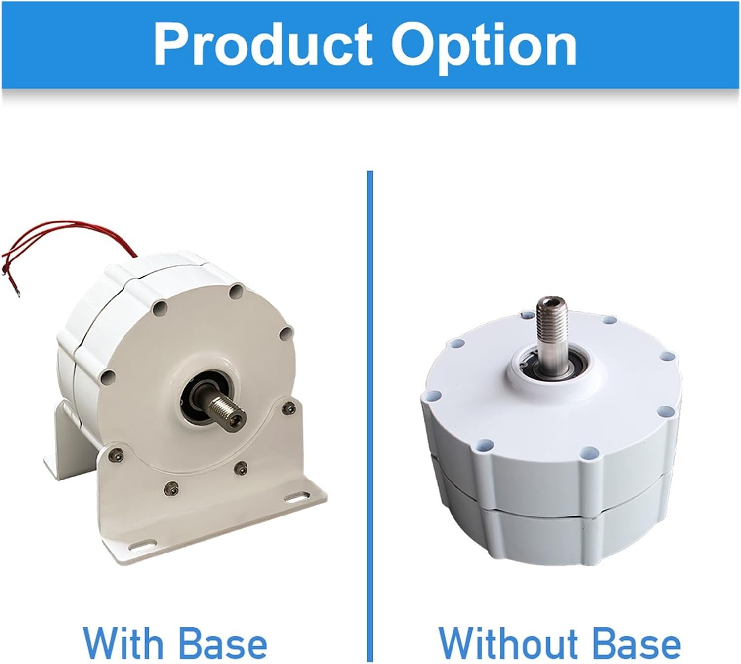 3000W Gearless Permanent Magnet Generator for Wind Turbine Water Turbine Low RPM Use for Charge Battery Make Power Energy System Low Starting Speed for Home(with Base,96V_ONLY Generator)
