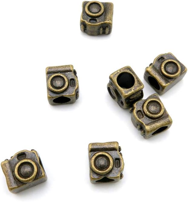 Price per 750 Pieces Antique Bronze Tone Jewelry Charms Findings Arts Crafts Beading Making Charmes N9JW5N Camera Loose Beads