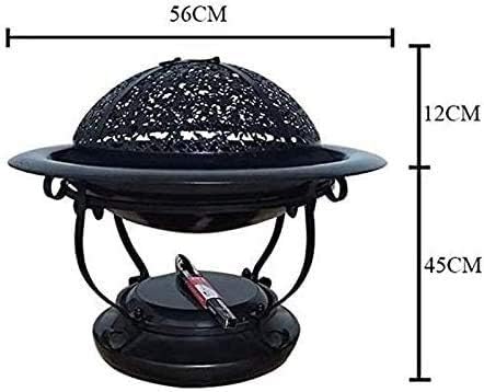 Fire Pits Outdoor Wood Burning Outdoor Steel Wood Burning Fire Pit, Multifunctional Metal Fire Pit Garden BBQ Firepit with Cover BBQ Cooking for Outside Camping Backyar