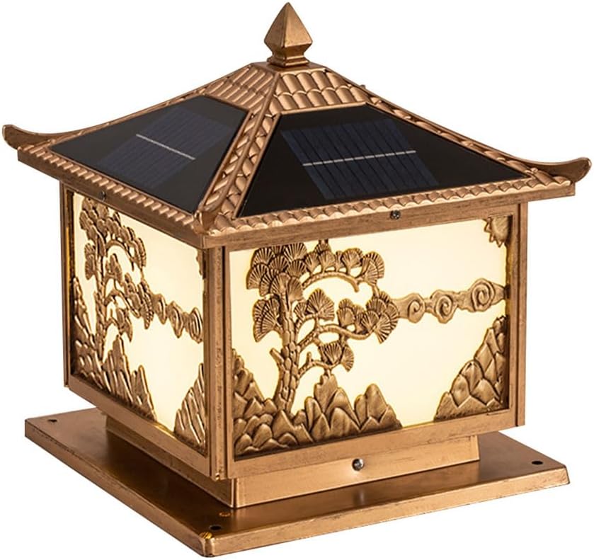 Solar Post Cap Lamp, Outdoor Waterproof Garden Decorative Lights, Fence Column Light, Home Villa Courtyard Landscape Lighting Fixtures, Gate Pillar Lights, for Pathway Deck Patio Porch