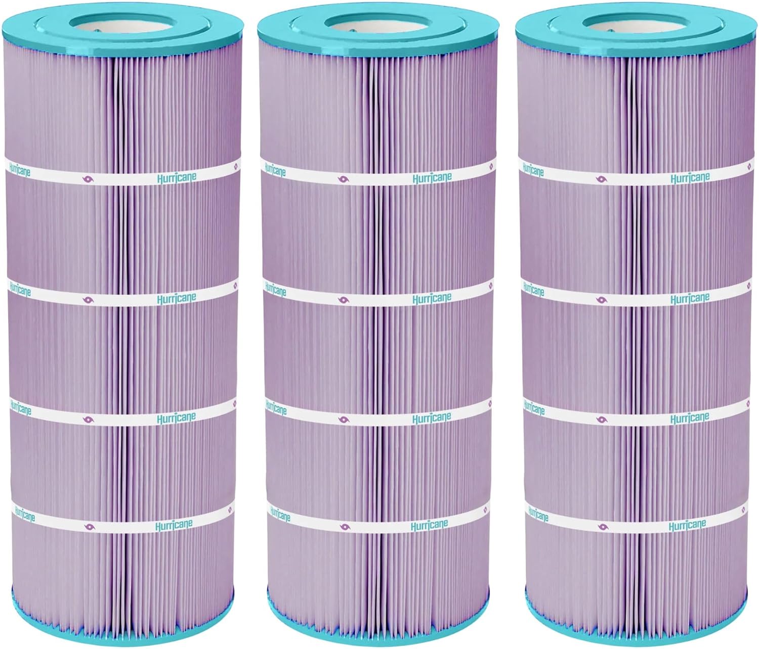 Hurricane Filters - HF8412-01P Platinum Purple Pool Filter Cartridge - Replacement for Pleatco PWWCT125, Unicel C-8412, Filbur FC-1293, Waterway Clearwater II, Pro-Clean 125 above Ground (3 Pack)