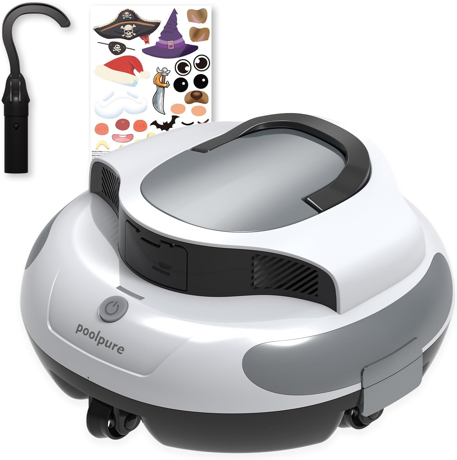 POOLPURE AquaGuard SE II Cordless Robotic Pool Cleaner - 120Min Runtime with 5000mAh Battery, Dual 30W Motor Power for Above Ground & Inground Pools, Auto Cleaning with Self-Parking