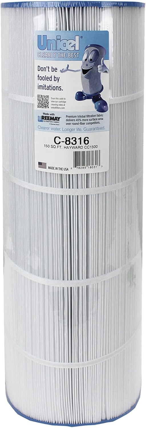 Unicel C-8316 150 Square Foot Media Replacement Pool Filter Cartridge with 215 Pleats, Compatible with Hayward Pool Products