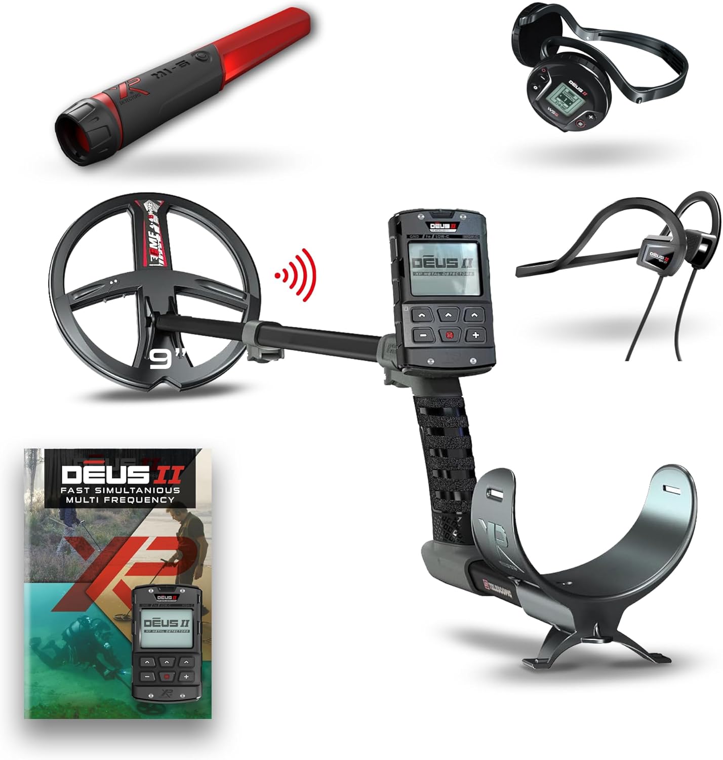 XP Metal Detectors Deus II Full Fast Multi Frequency with 9