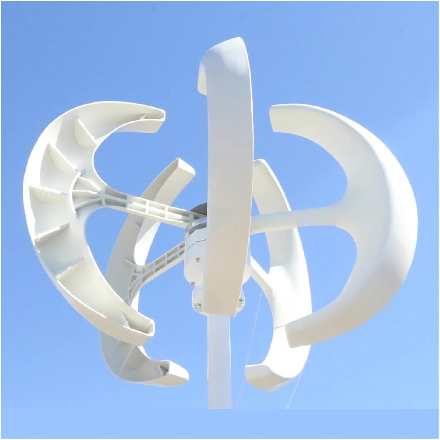 Windmill Generator, 5000W 12V 24V Free Energy Home Wind Turbine Electric Generator 5KW Red White Small Vertical Windmill Low Wind Speed Starting Wind Turbines (Color : Rojo, Size : 12V)