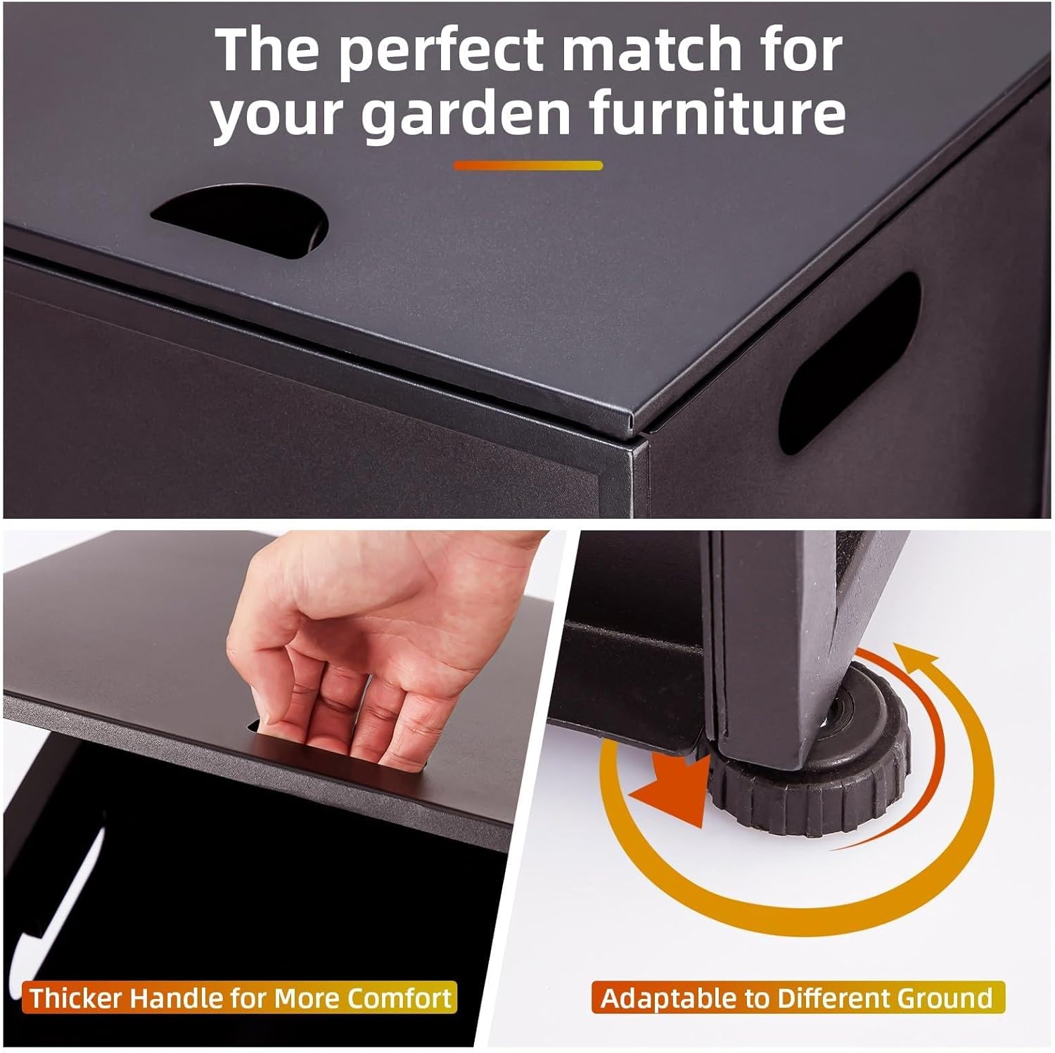 Chic Dual Purpose Propane Tank Cover Table with Adjustable Wheels and Easy Assembly - Stylish Outdoor Gas Tank Storage Side Table for Fire Pit Grill Griddle Stoves