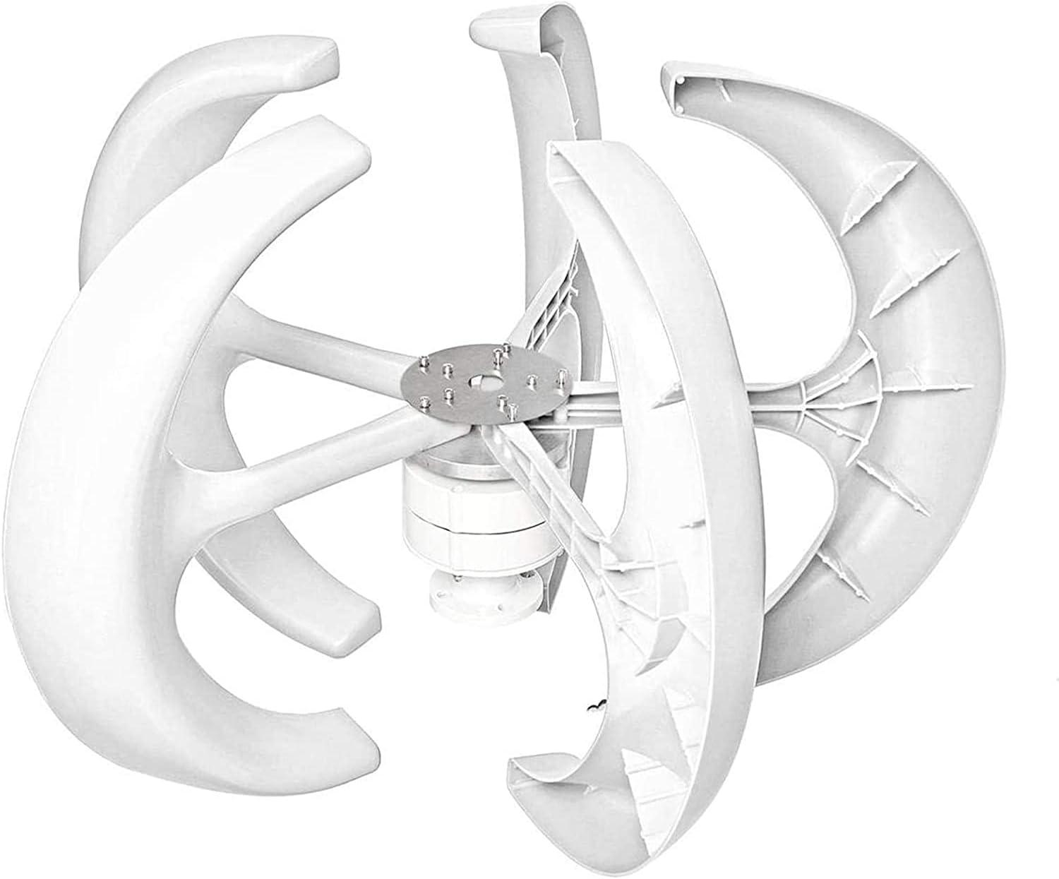 Wind Turbine 8000W Vertical Axis Wind Turbines Generator Lantern, 12V -220V 5 Blades Motor Kit for Home Hybrids Streetlight Use Electromagnetic