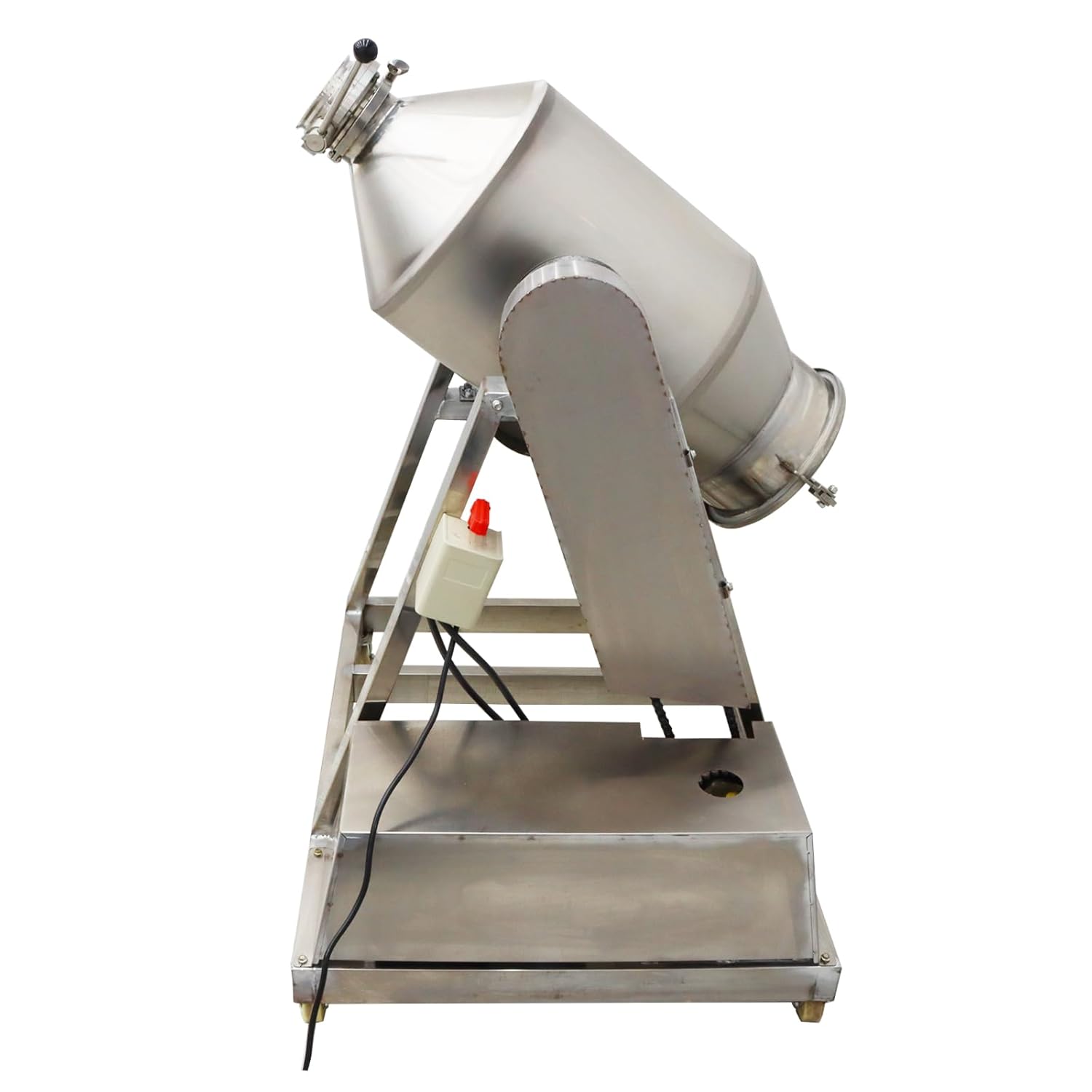 Dry Powder Mixer 60L Powder Mixer Blender Machine 360°Rotation Stainless Steel Powder Mixing Machine Granule Food Powder Drum Mixer Machine 110V 3KW