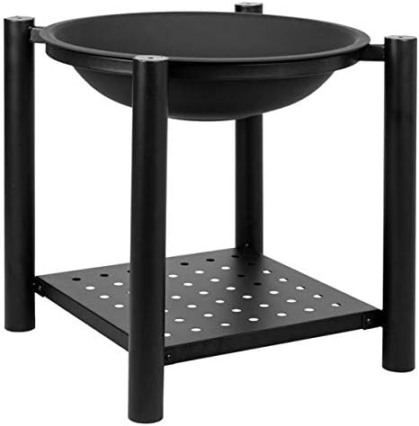 Fire Pit, 22'' Fire Pits Outdoor Wood Burning Steel BBQ Grill Firepit Bowl for Camping Picnic Bonfire Patio Backyard Garden Beaches Park