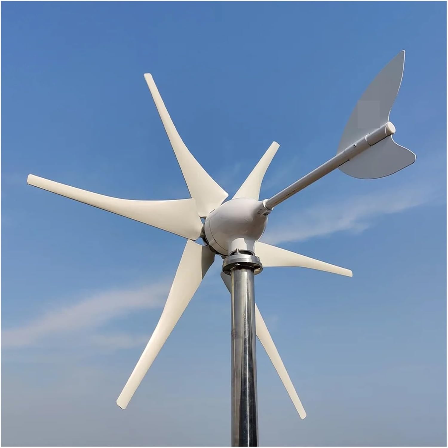 3000W Wind Turbine Kit Horizontal Turbine 12V/24V/48V Low Noise Wind Power Generator with MPPT Controller Low Starting Speed for Home(Model2,24V_3000W)