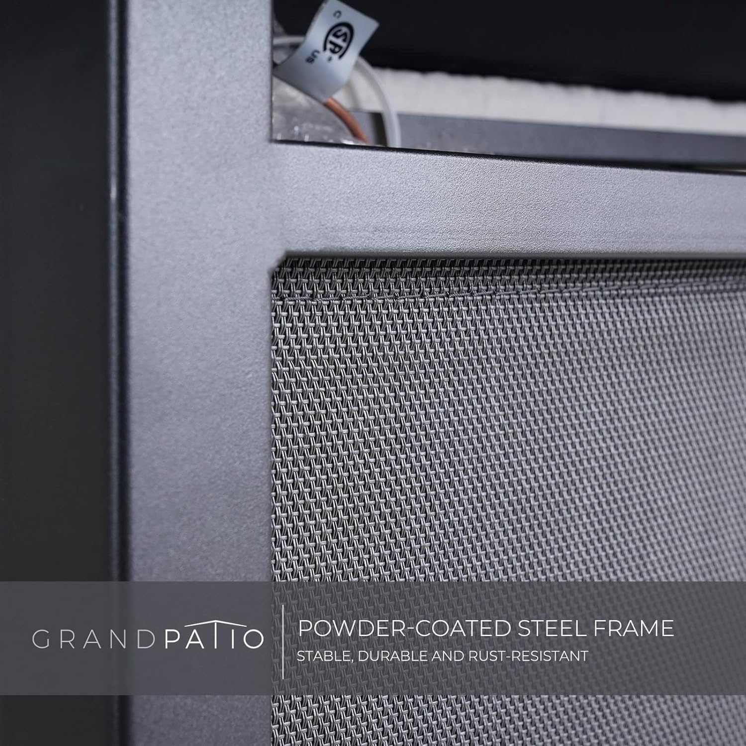 Grand Patio 29 Inch Propane Fire Pit Tables 50000 BTU Outdoor Dinning Gas Fire Table with Lid,CSA Safety Certified,for Garden, Backyard, Deck(Brown-Square)