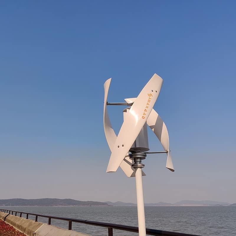 CAJUCA No Noise Vertical Axis Wind Turbine Generator 3000W Vertical Wind Turbine Generator for Home Free Energy Wind Power Windmill