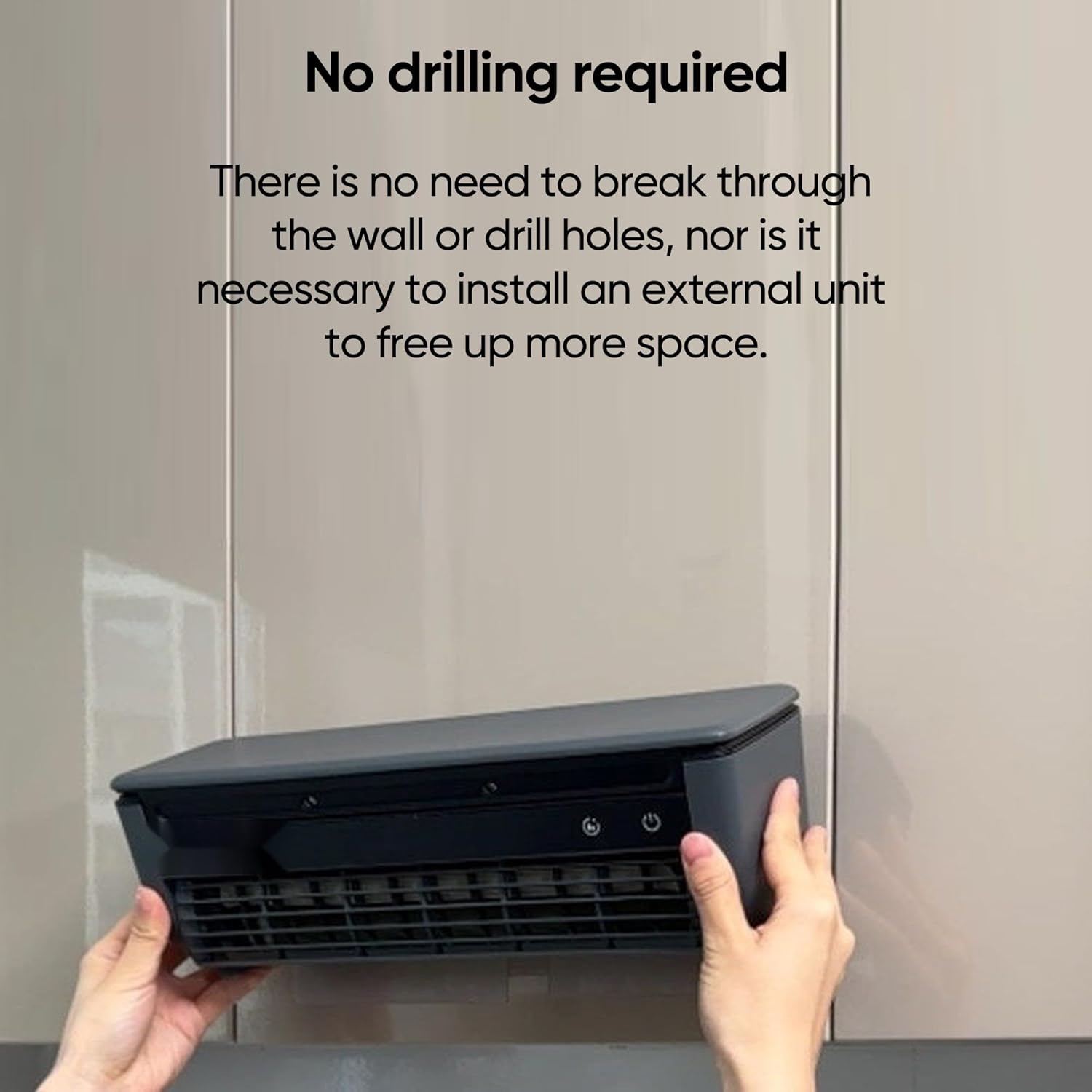 Saker Portable Air Conditioner,Mini AC Cooler for Kitchen - Portable Air Conditioner Fan w/Cool Mist, Battery-Powered, Wall Mountable, Easy Clean (grey)