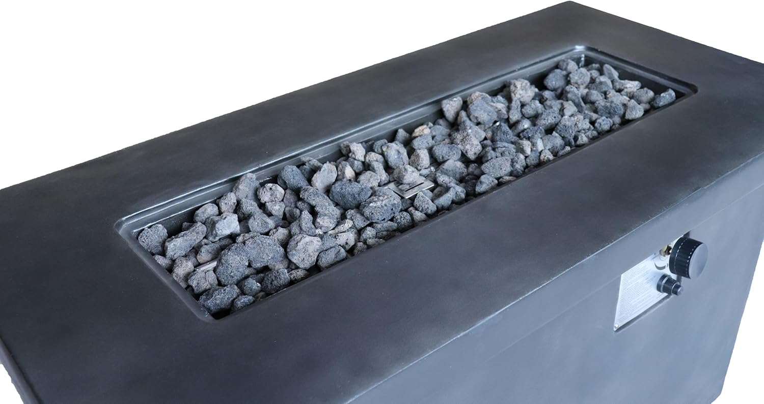 24'' H Concrete Propane,Natural Gas Outdoor Fire Pit Table