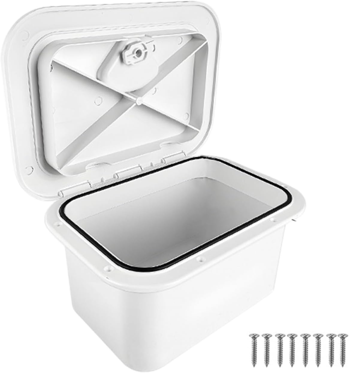 Tackle Box Organizers Fishing Tackle Organizers Container White Marine Deck Storage Box Lockable Embedded Tool Box