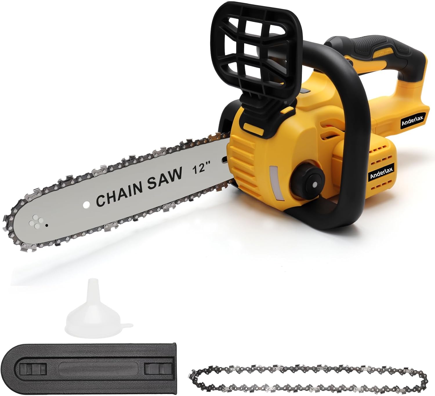 12 Inch Chainsaw Cordless for Dewalt 20V MAX Battery, 12 Inch Guide Bar and Chains for Wood Cutting, Tree Trimming (Battery NOT Included)