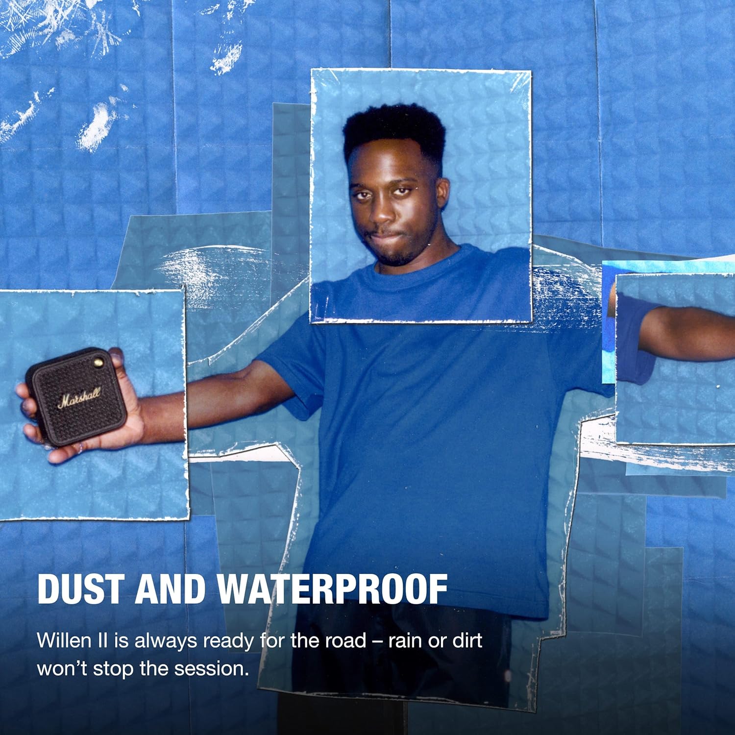 Marshall Willen II Bluetooth Portable Speaker - Black & Brass