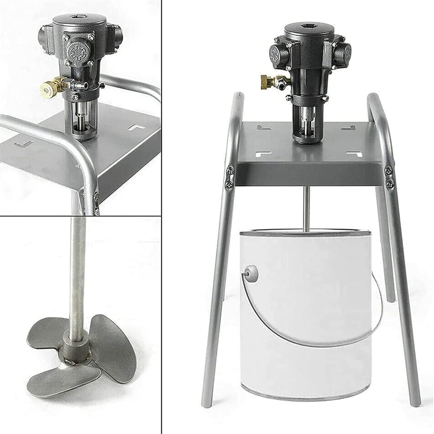 Pneumatic Paint Mixer 5 Gallon Pneumatic Paint Mixer, Stand Air Agitator Paint Mix Tool Blender Machine, Suitable for Paint Coating(