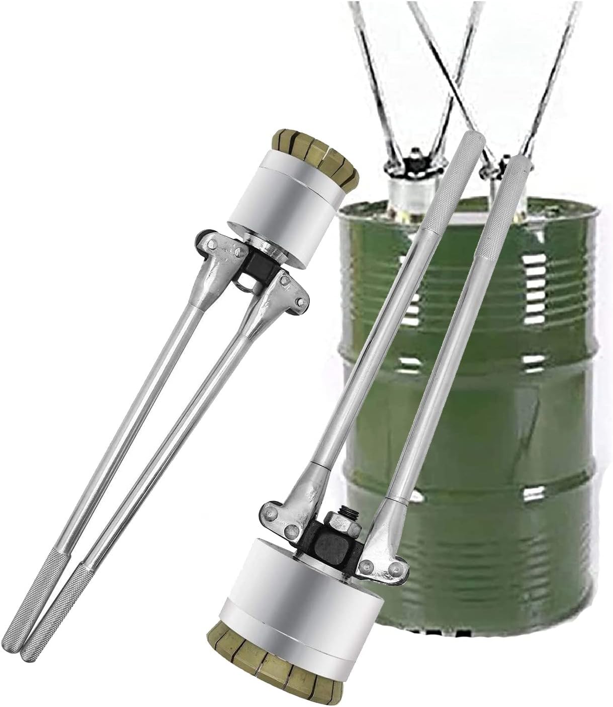 Heavy Duty Iron Barrel Sealing Machine, 200L Drum Cap Sealer & Pliers, 35mm & 70mm Crimping Tool for 53 Gallon Oil Drums, Durable Barrel Sealing Equipment