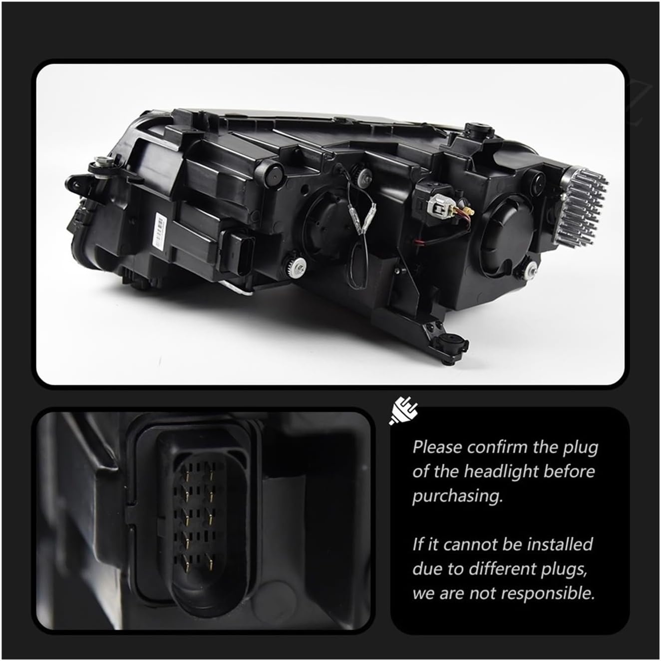 Compatible For VW Tiguan L Headlight 2017-2022 Car Automotive Goods LED DRL Hella 5 Xenon Lens H7 Compatible For VW Tiguan Car Accessories(RHD)