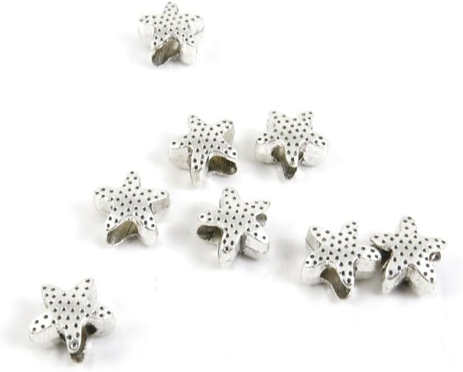 750 Pieces Antique Silver Tone Jewelry Making Charms Findings Fashion Wholesale Supplies Pendant Lots Bulk Supply D7ES4B Sea Star Starfish Loose Beads