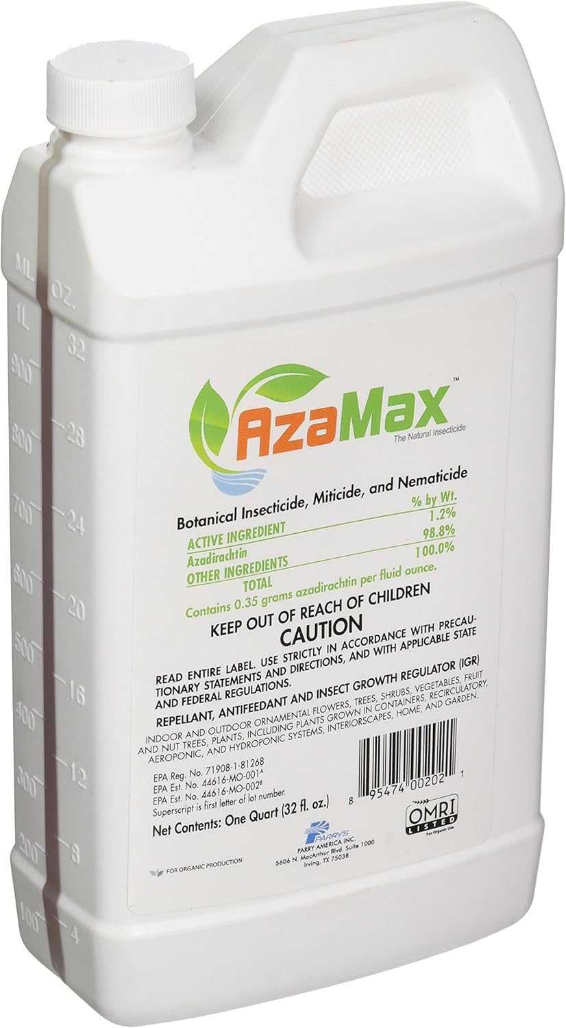 General Hydroponics GH2021 Azamax Antifeedant and Insect Growth Regulator, Quart
