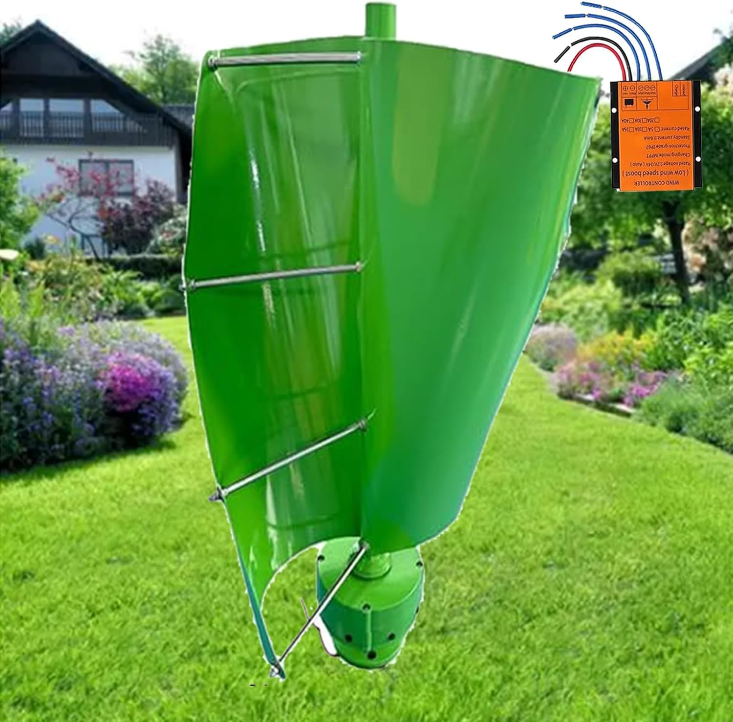 14000W Vertical Wind Turbine Generator - 12V/24V/48V, 2-Blade Magnetic Levitation Design for Gazebos, Huts & Mobile Homes - Eco-Friendly Green Energy Solution