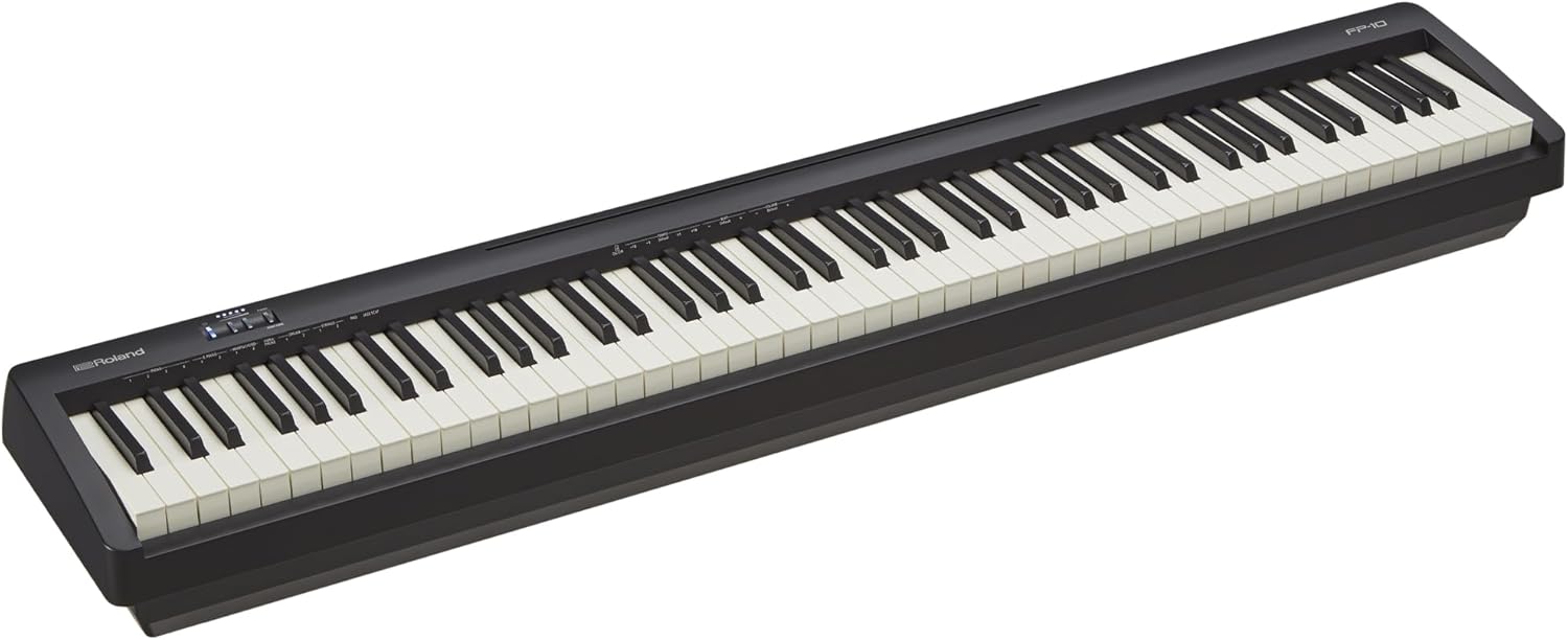 Roland FP-10 | Compact 88-Note Digital Piano | SuperNATURAL Piano Tones | Authentic Acoustic Feel Keyboard | Great for Beginners & Experienced Players | Bluetooth & MIDI Connectivity