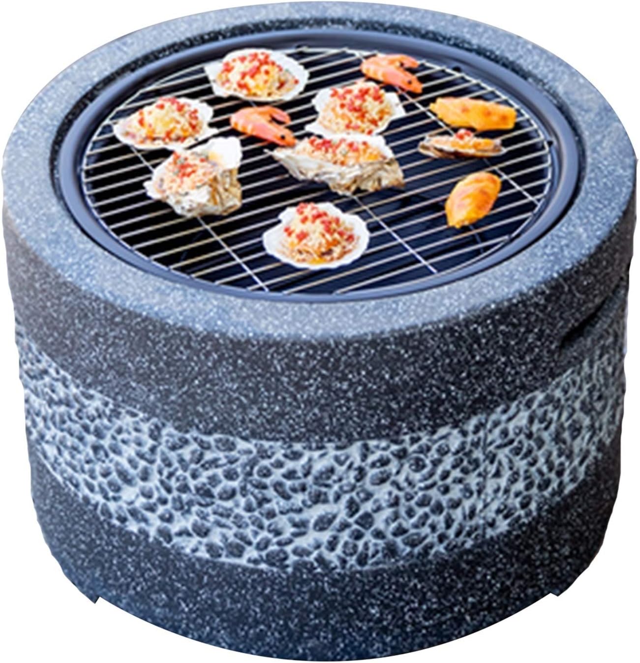 Outdoor Fire Pit Garden BBQ Grill Kit, Backyard Patio Garden Fireplace Camping Outdoor Heating, Campfire Picnic Cooking Fire Pit, 55.5cm/21.9