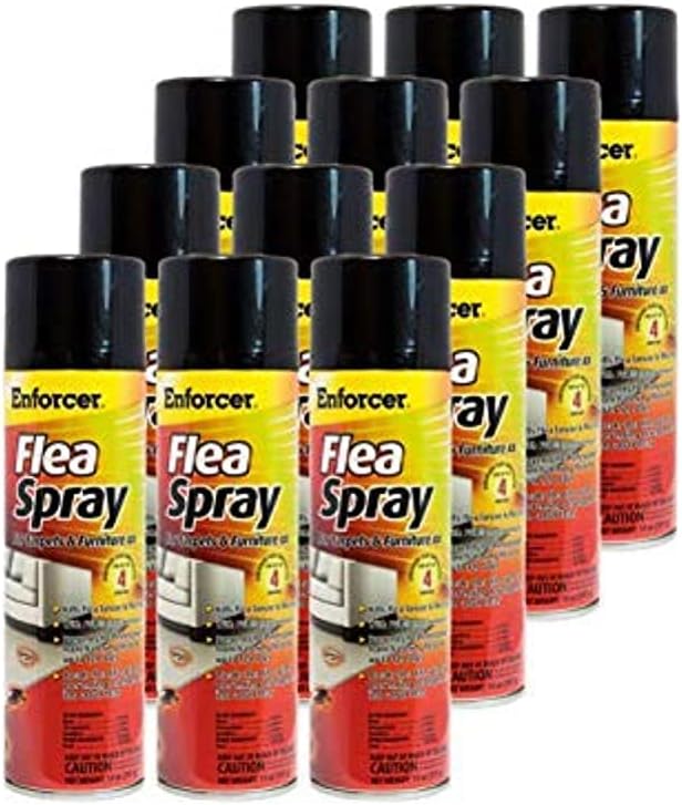 Enforcer Flea Spray for Carpets & Furniture - 14 oz (Case of 12) ENFS14 - Kills Fleas, Ticks & Carpet Beetles