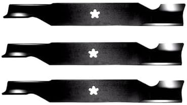 6 Pcs Lawn Mower Blades with 5-Point Star Center, 18-1/2 Inch Length, 2-1/2 Inch Width, for Gas-Powered Equipment