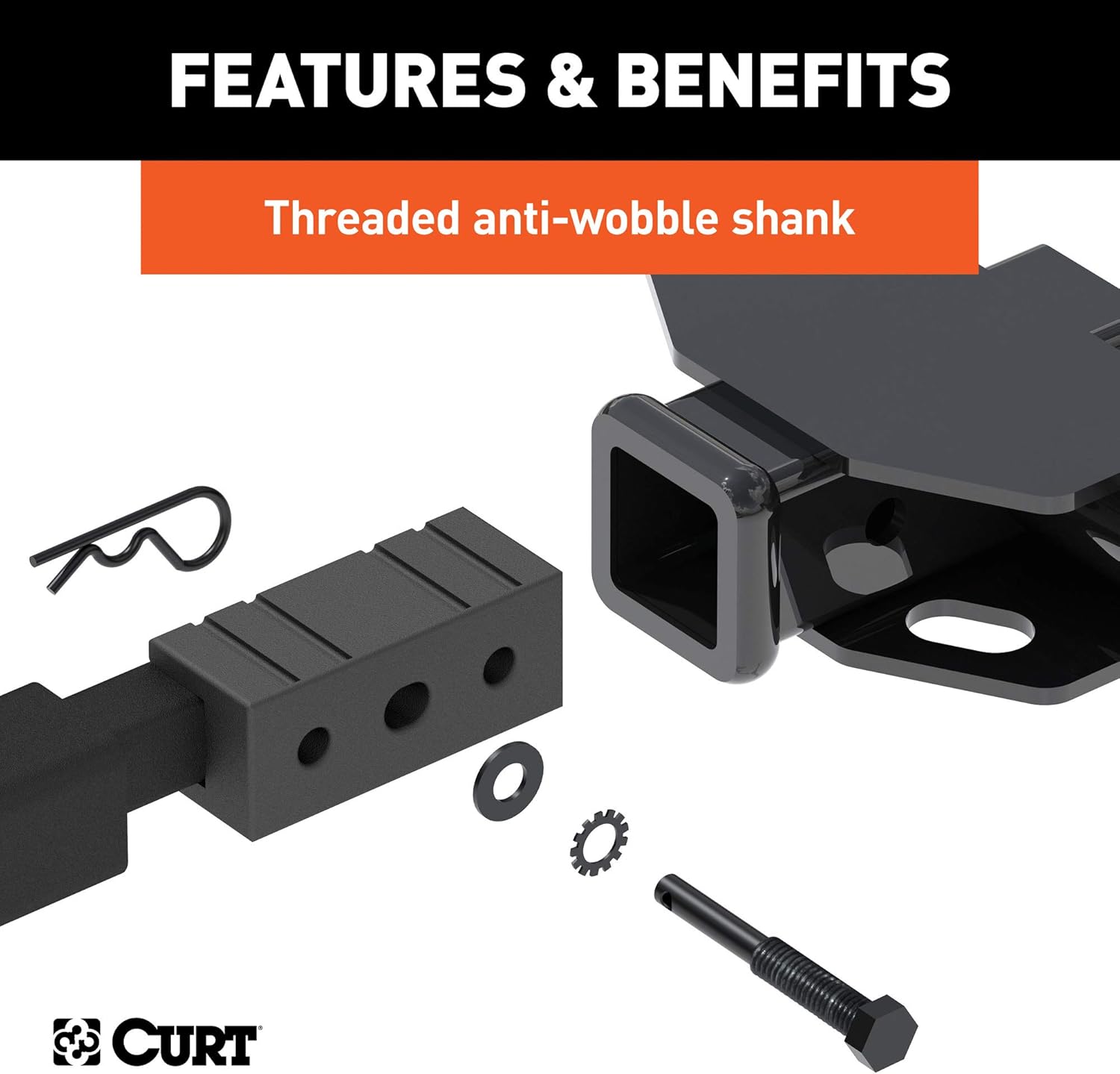 CURT 18029 Trailer Hitch Bike Rack Mount, Fits 1-1/4, 2-Inch Receiver, 2 Bicycles, CARBIDE BLACK POWDER COAT