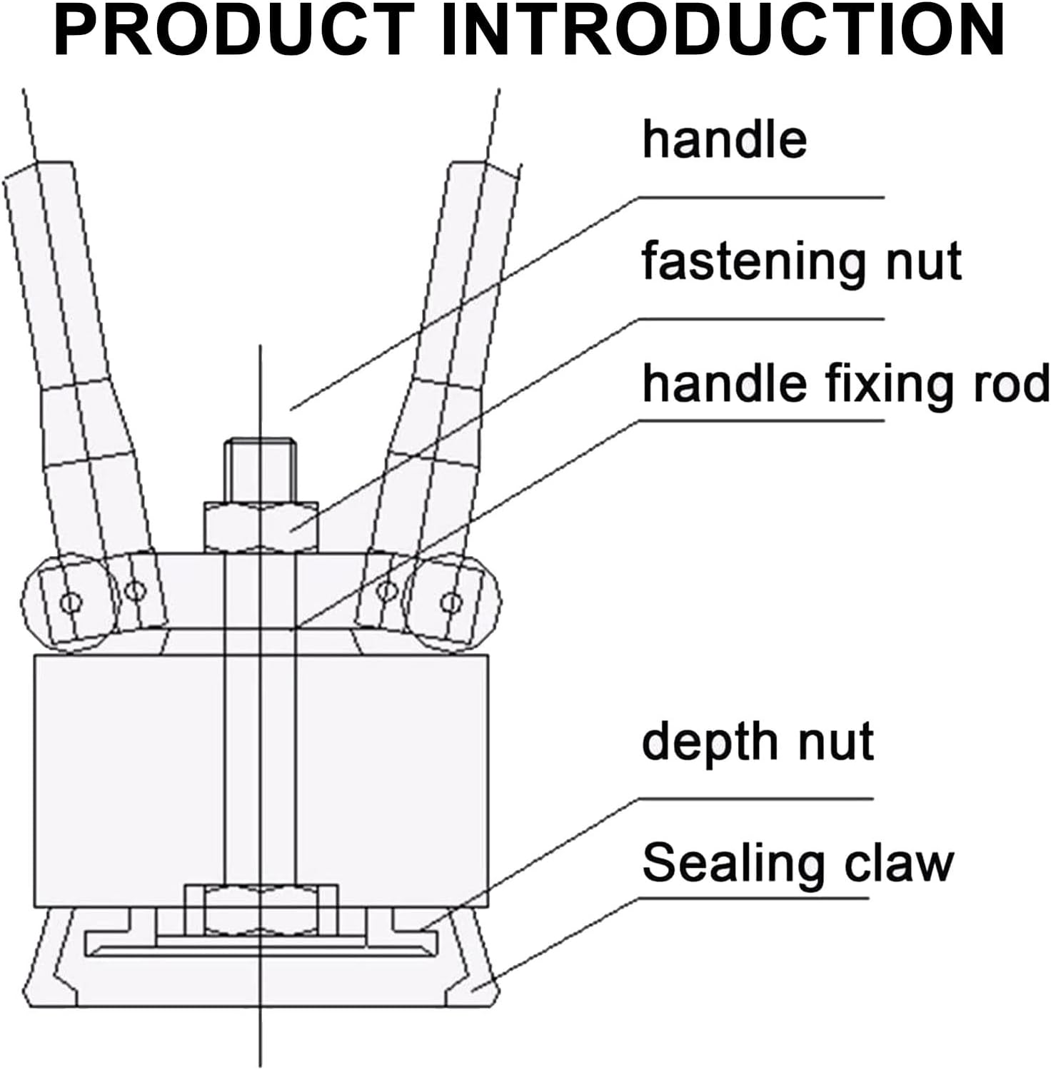 Iron Barrel Cap Seal Crimping Tool - Manual Capping Machine for Oil Drum Sealing, 35mm Crimper Sealer, Durable Cap Cover Tool for Efficient Barrel Closure