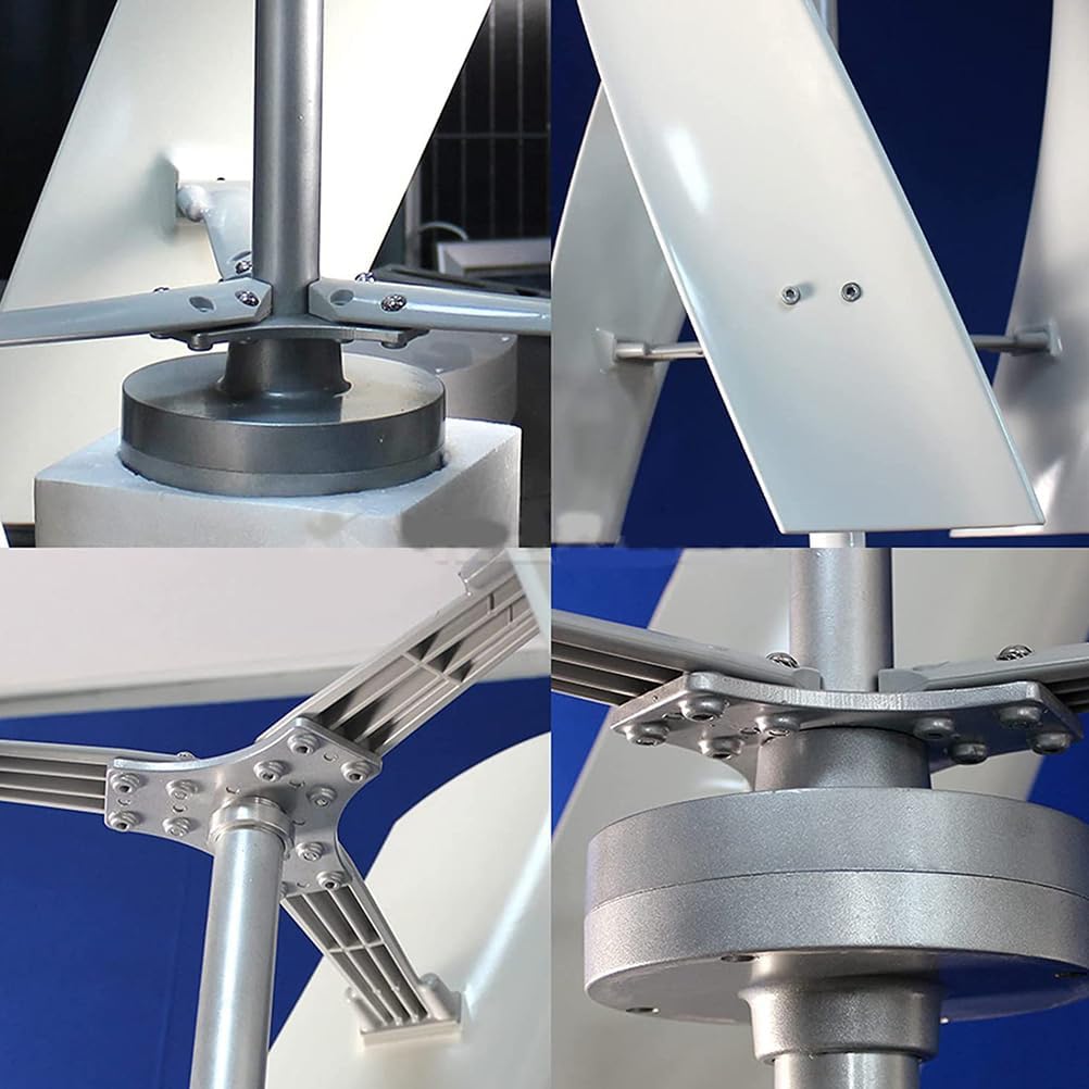 3-Blade Wind Power Generator 4000W Vertical Axis Wind Turbine Generator with Anemometer 12V Wind Turbine Kit with MPPT Controller