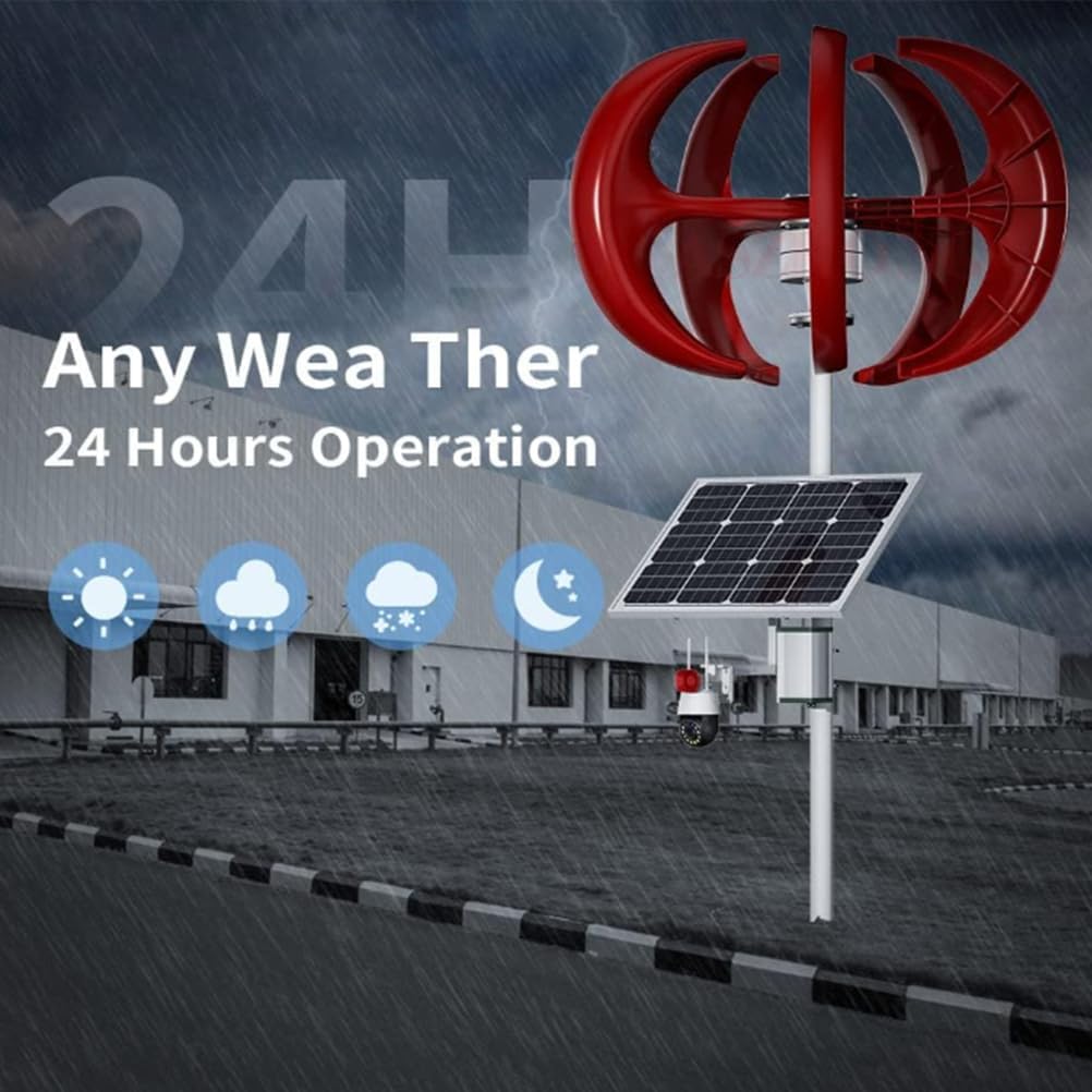 220V, Wind Turbine Generator for Home 8000W 5-Blade Wind Power Generator 12V/24V/48V/220V Low Wind Speed Starting Wind Power Generator