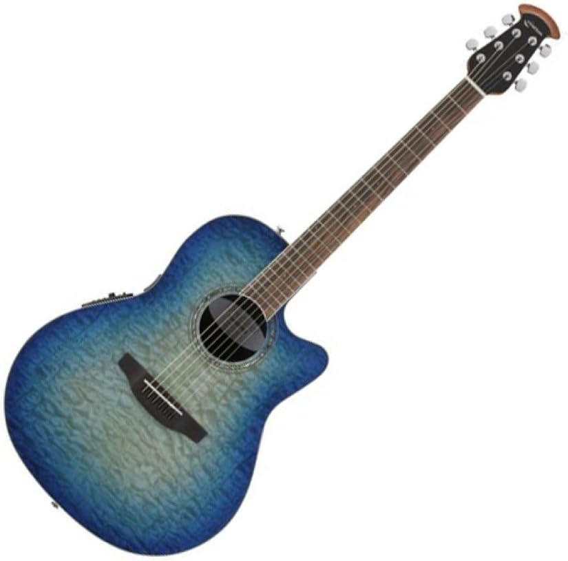 Ovation CS28P-RG Celebrity Standard Exotic Super Shallow Depth, Acoustic-Electric Guitar, Caribbean Blue Burst