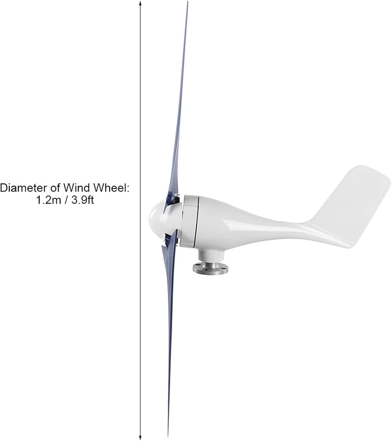 Vikye Wind Turbines Generator Kit, 400W 3 Blade Wind Generator Kit Aerogenerator with Controller Accessory(Blue 48V)