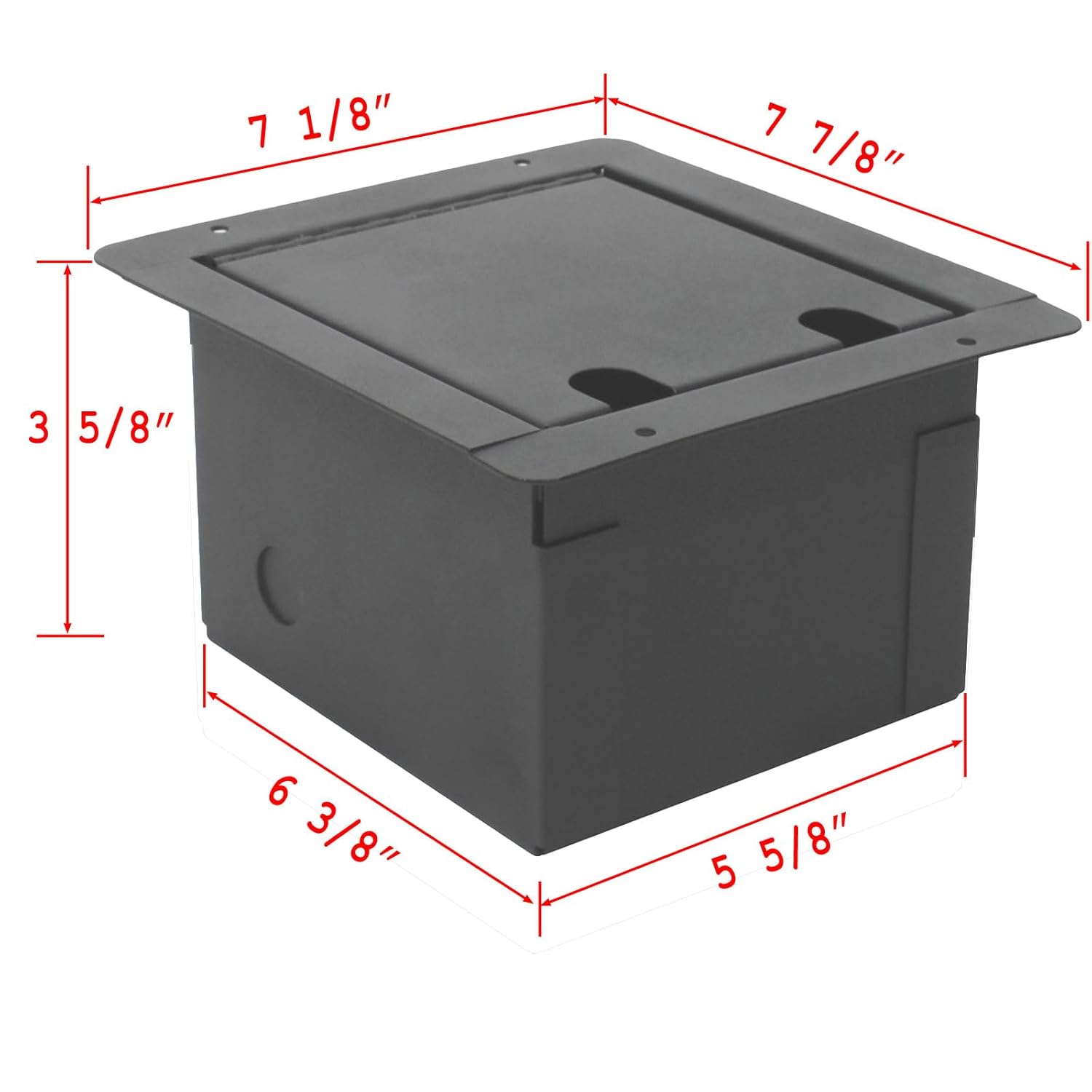 Recessed Floor Stage Box with 4 XLR Female to Male Passthrough Jacks