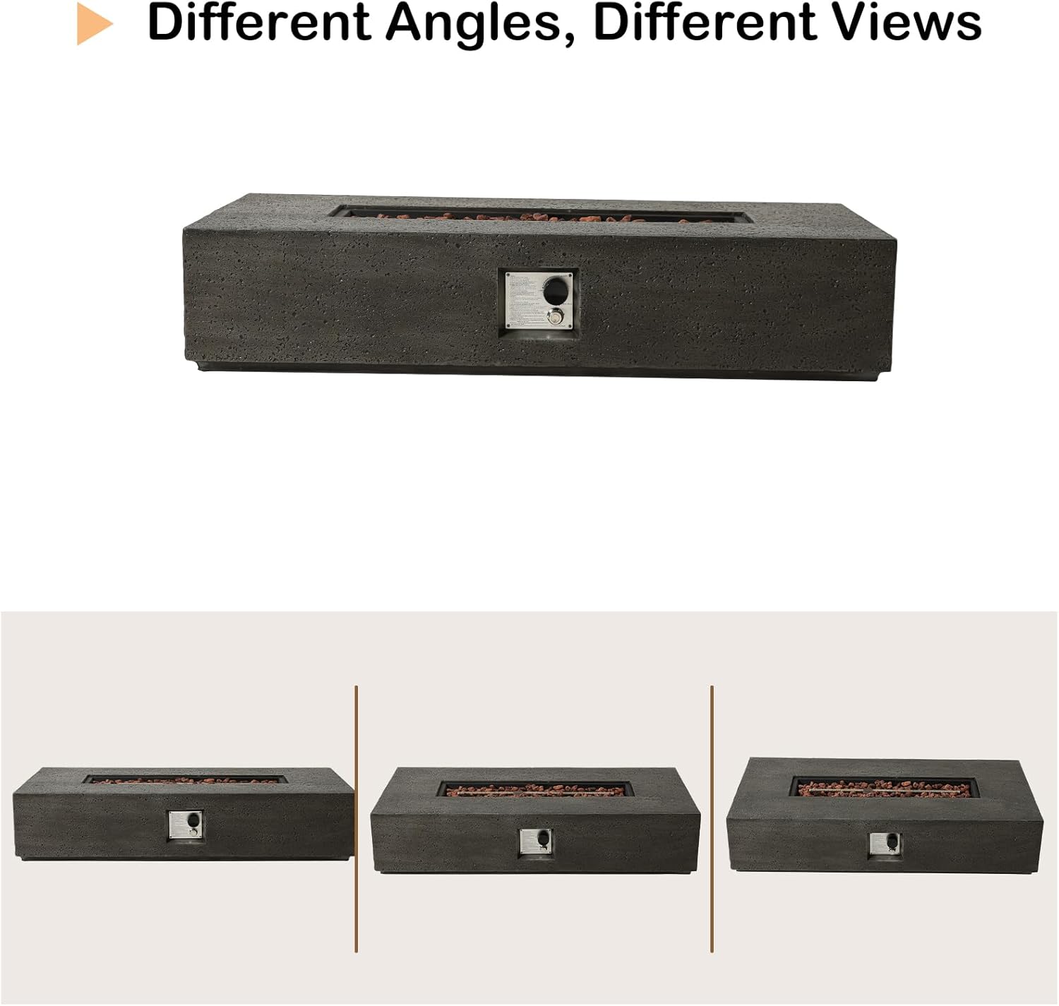 SUNBURY Outdoor Fire Pit Table Propane Gas Fire pits &Outdoor Fireplaces 56