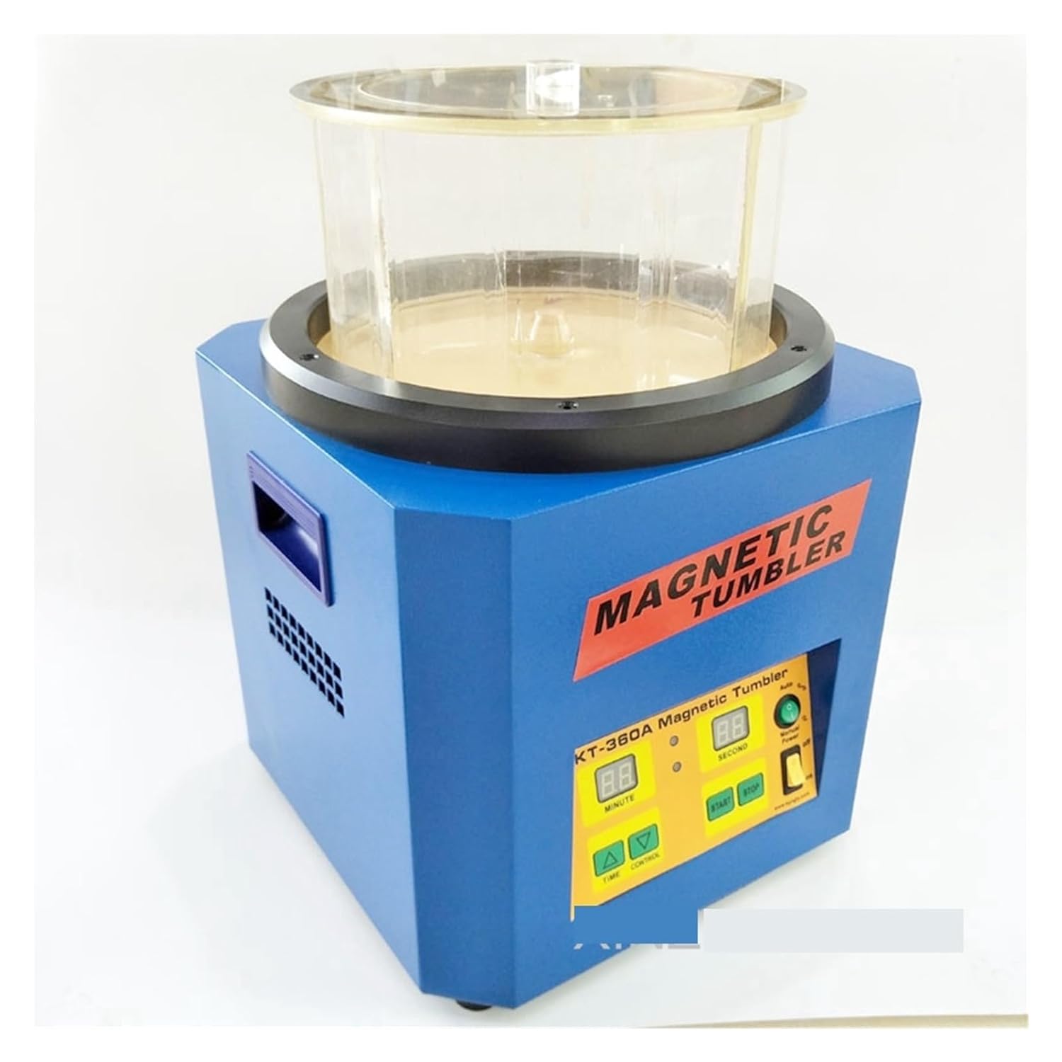 KT-360A Drum Polishing Machine, Jewelry Vibratory Tumbler Barrel Magnetic Tumbler Polisher, 1.3kgs Jewelry Surface Sanding Tools