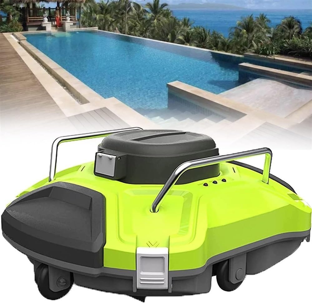 Automatic Pool Vacuum, Cordless Robotic Pool Cleaner, Smart Pool Vacuum with 120 Mins Maximum Runtime, Dual-Motor, Self-Parking, for Above/In Ground