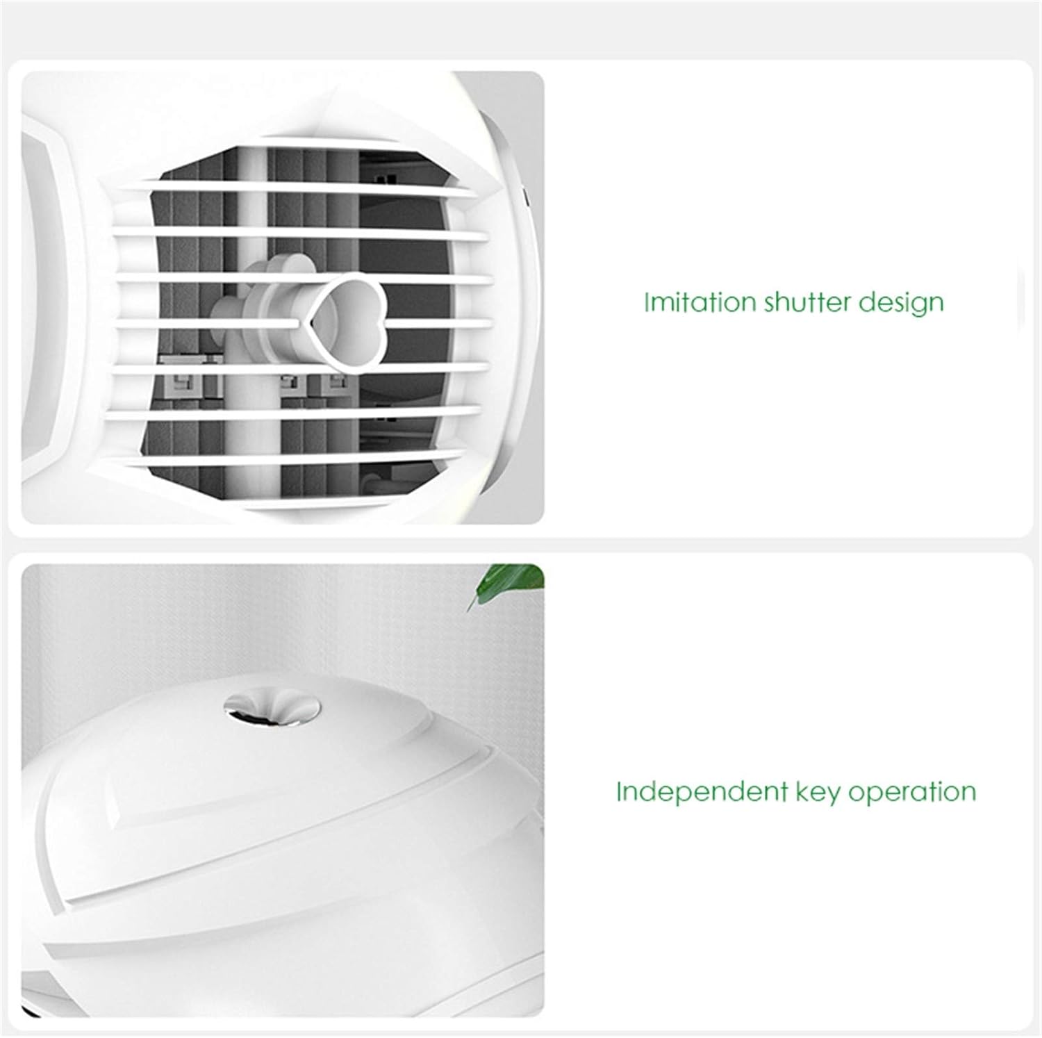 Portable Air Conditioner, Rechargeable Mini Personal Air Cooler Fan with 3 Speed Modes, USB Powered Humidifier, Auto Oscillation Desk Fan for Room Office (Blue)