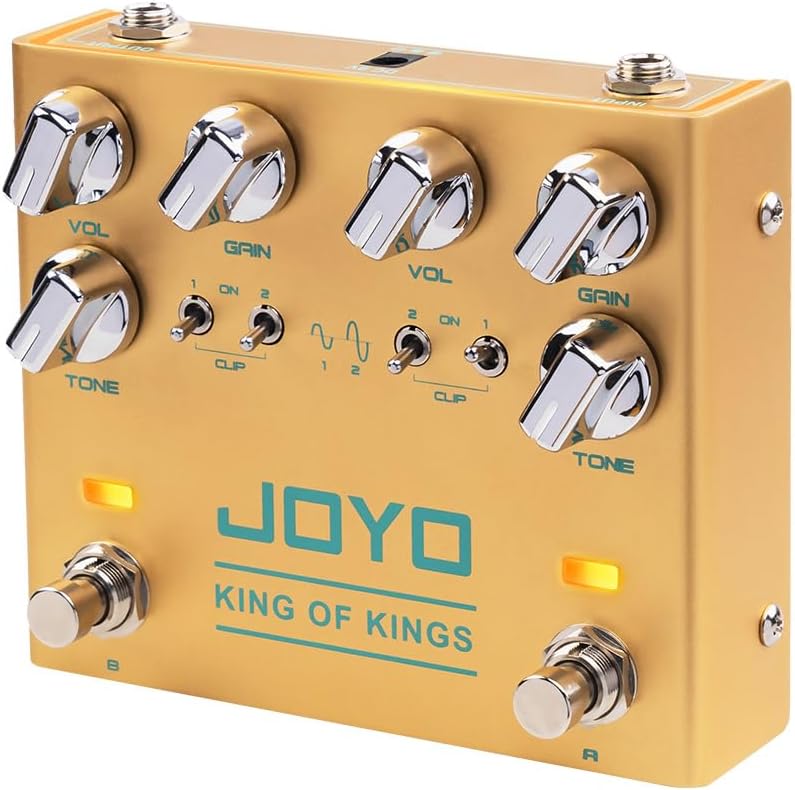 JOYO Dual Crunch Pure Analog Circuit Overdrive Effect Pedal with Independent Clipping for Electric Guitar - True Bypass (King of Kings R-20)