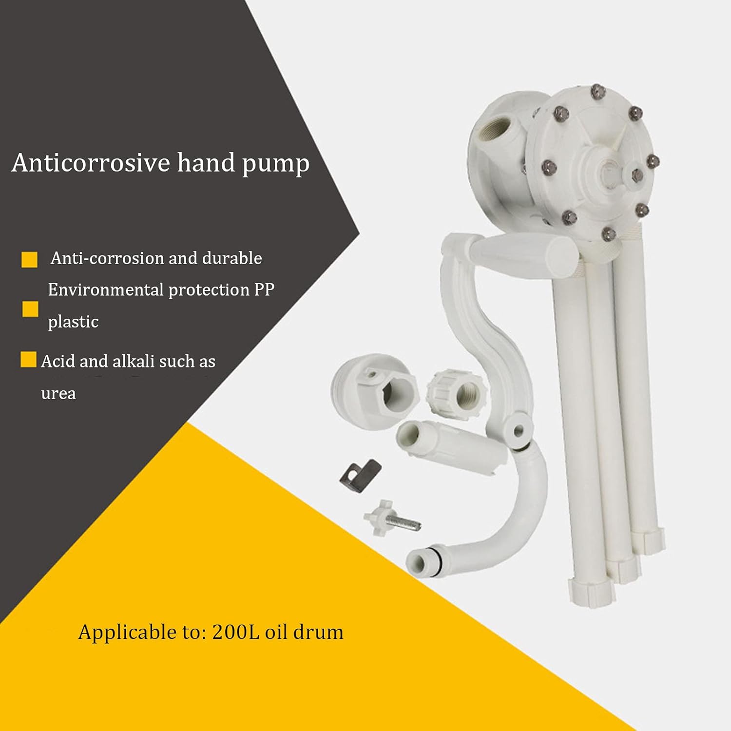 Hand Tool Rotary Barrel Pump,Drum Rotary Hand Pump New Oil Fuel Barrel Heavy Duty，Transfers Antifreeze, Gas, Kerosene, Oils and More for Use On 15 to 55 Gallon Drums