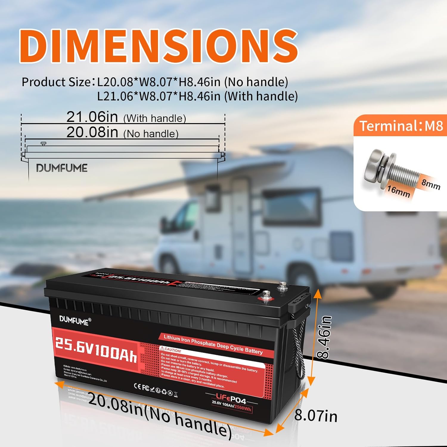 2-Pack 24V 100Ah LiFePO4 Lithium Battery Set, 2560Wh Each, 100A BMS, Deep Cycle for Solar Power System, RV Camper, and Off-Grid Applications