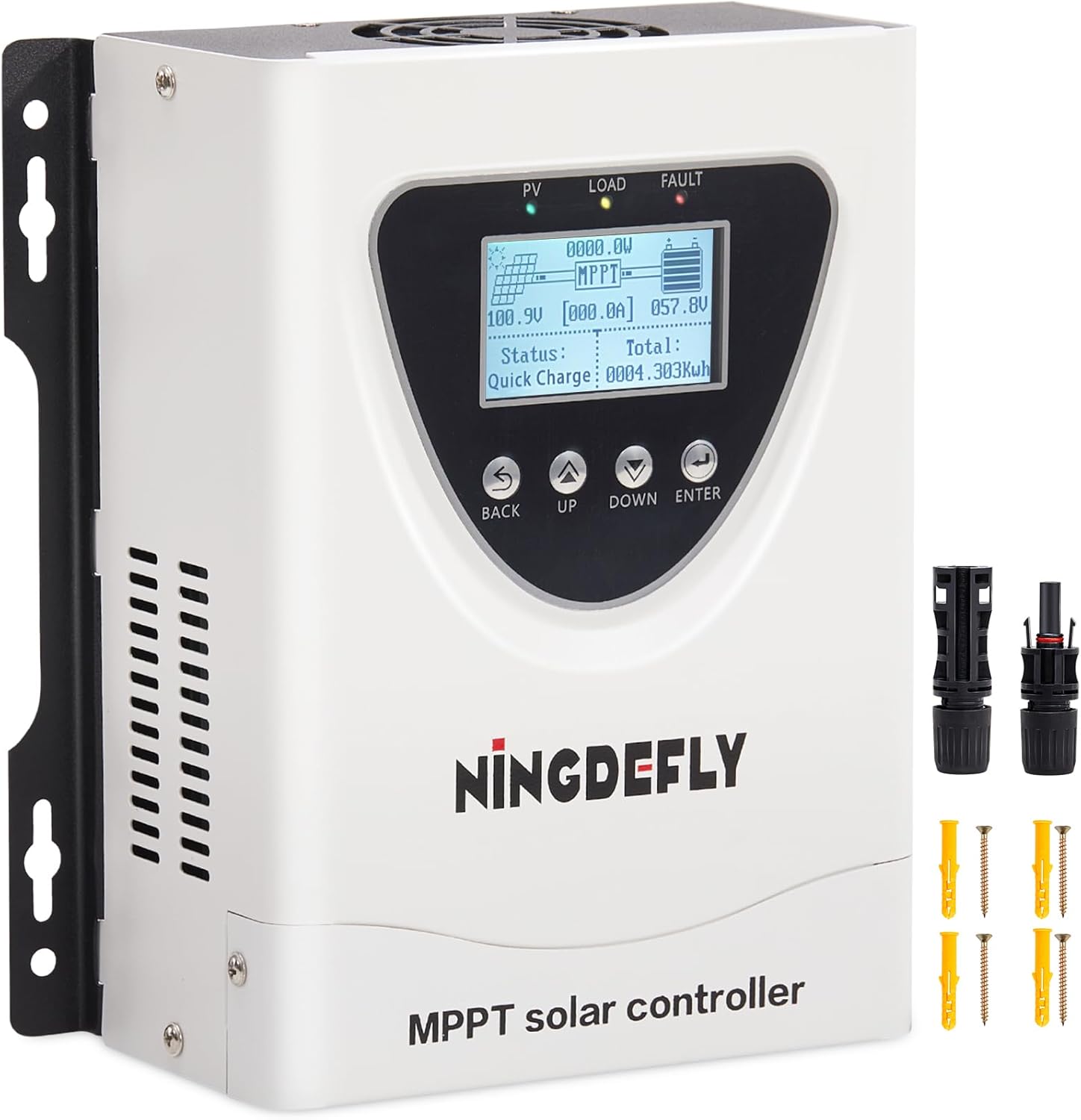 60A Mppt Solar Charge Controller 12V 24V 36V 48V Solar Panel Charge Controller Input DC150v Intelligent Regulator with LCD Display Charge for Gel LiFePO4 SLD FLD Batteries